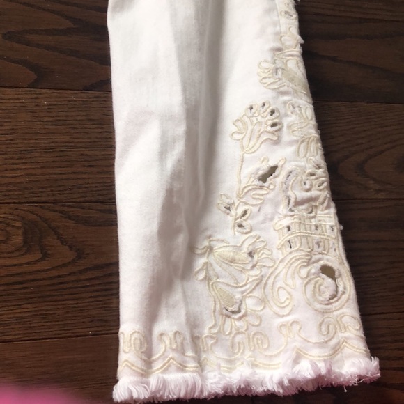 Free People size 24 crochet flare jeans - Picture 6 of 6